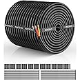 NAOEVO 16 Gauge Wire 3 Conductor Electrical Wire, 16 AWG Stranded PVC Cord, 12V Low Voltage/Tinned Copper/Flexible Cable for Automotive Wiring, Lamp Cord, Marine Cable (200FT)