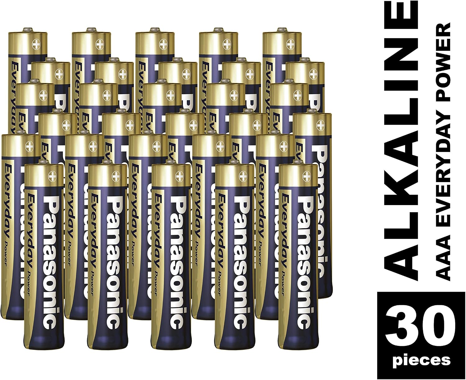 Panasonic EVERYDAY POWER AAA batteries, pack of 30 alkaline batteries, AAA, Micro, LR03, 1.5V, 100% cardboard - Image 4