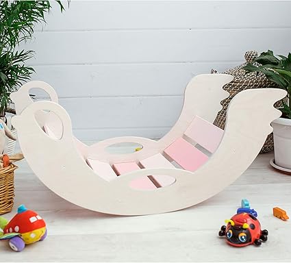 Bogenwippe Und Kletterbogen Aus Holz Handgefertigt Babys Und Kinder Ab 12 Monaten Kletterspielzeug Pikler Art Fur Gleichgewichtssinn Wippe Pink Amazon De Kuche Haushalt