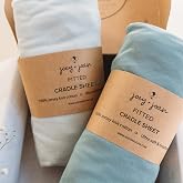 Joey + Joan Baby Cradle Sheets Fitted 18 x 36 for Wooden Cradle Mattress | 100% Cotton, OEKO-Tex certified, Jersey knit, super soft, also fits 36x18 mini crib, 18x36 bassinet sheets, 2 pack