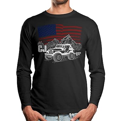 American Flag Long Sleeve T-Shirt with Jeep CJ Zimbabwe Ubuy