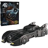 4D Build DC Comics Retro Batmobile 3D Puzzle Model Kit for Adults | 202 Premium EPS Foam Pieces, No Glue or Tools Required, Home Decor Collectible Figure for Display, Screen-Free Hobby Ages 12+