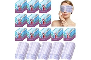 Dansib 60 Pcs Disposable Steam Eye Mask Bulk for Dry Eyes Self Heating Eye Mask for Spa Sleep Warm Compress Stress Dark Circle Relief Puffiness and Relaxation Gifts (Lavender)