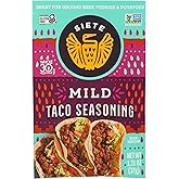 Siete Mild Taco Seasoning Mix | Gluten Free | Vegan | Paleo | Preservative Free | Whole 30 Approved (1 Packet)