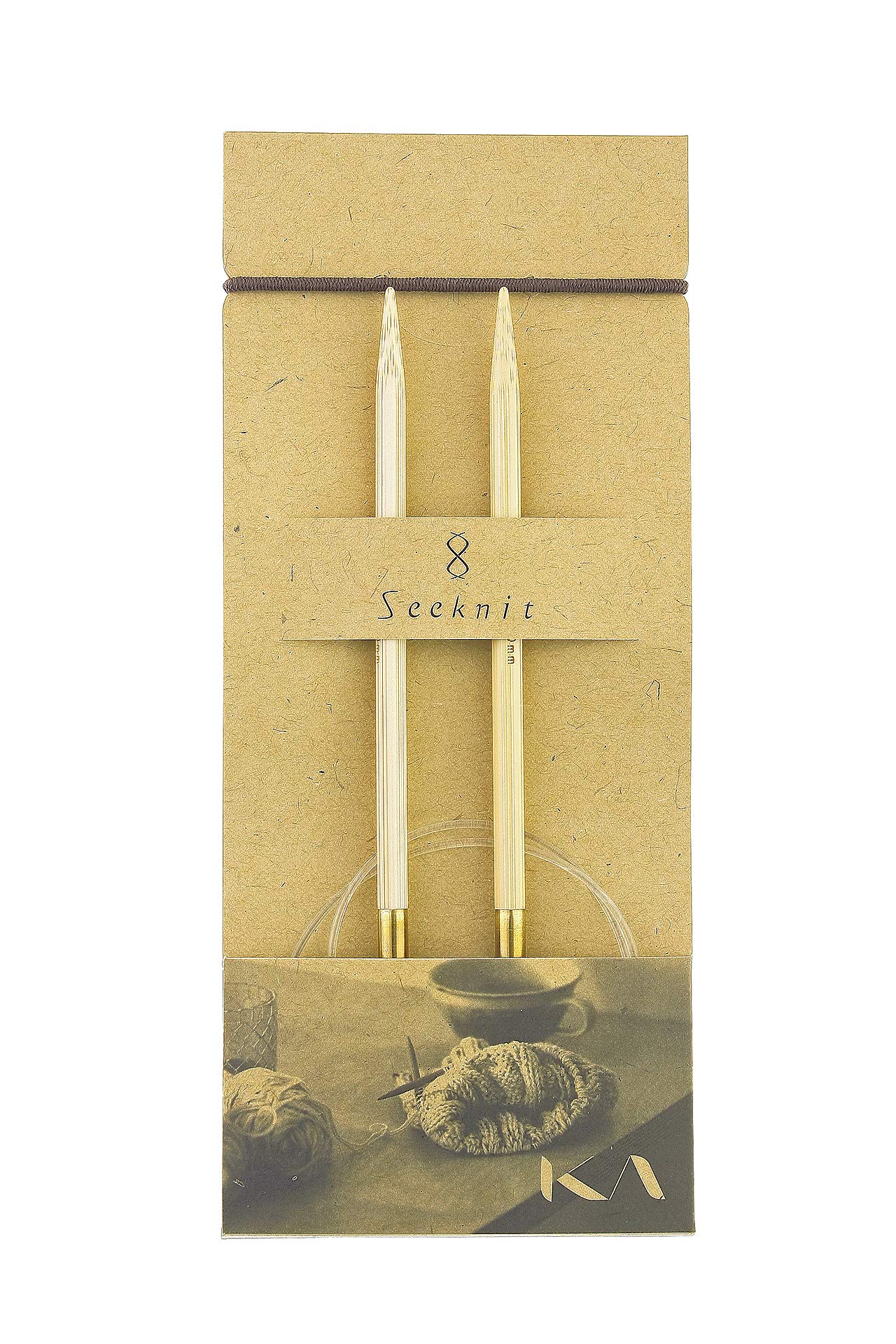 KA Bamboo Knitting Needle 16" Circular Size 15 KA04295 Beige Nylon Circular Knitting Needles 40cm x 10mm — image 1