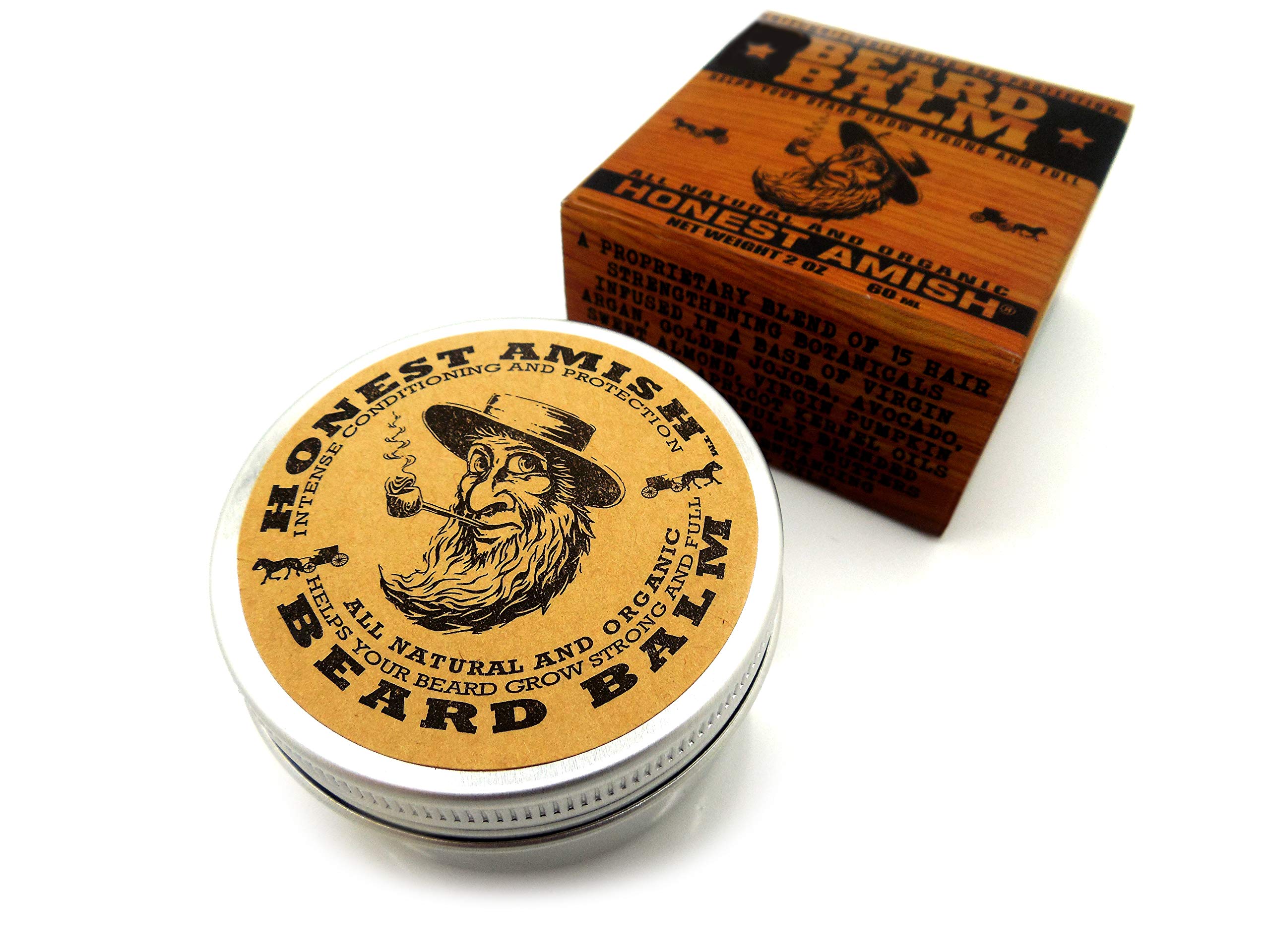 Honest Amish Beard Balm Leavein Conditioner Made with only Natural and Organic Ingredients