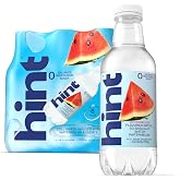 Hint Flavored Water Zero Sugar 0 Calories - Watermelon (6 pack) | Crisp, refreshing water, fruit flavors. 0 calories, 0 sugar, 0 sweeteners. Hydration for wellness. Gluten-free, Kosher, Vegan
