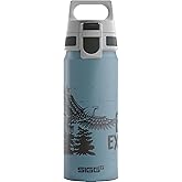 Sigg - Aluminium Kids Water Bottle - WMB ONE Brave Eagle - Suitable For Carbonated Beverages - Leakproof - Lightweight - BPA Free - Climate Neutral Certified - Light Blue - 20 Oz