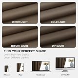 Joydeco Blackout Curtains 95 Inch Length 2 Panels Thermal Insulated Khaki view 7