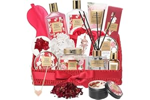 Christmas Gifts for Women 25Pcs Luxury Spa Gift Basket for Women with Necklace, Shower Gel | Relaxing Bath & Body Care Kit Va