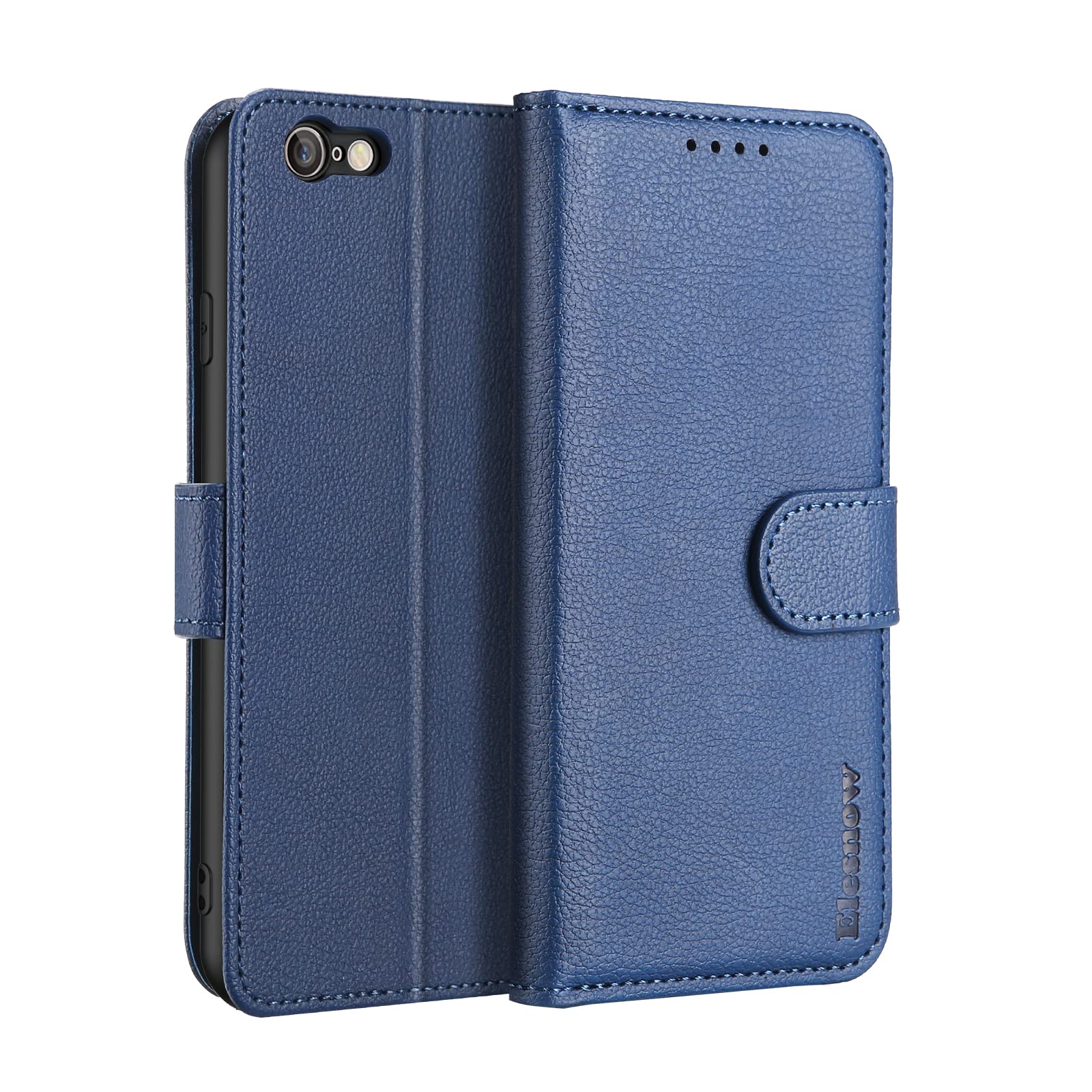 ELESNOW iphone 6 / 6S Phone Case, Flip Leather Phone Case with Card Holder Kickstand Wallet Shockproof Case Magnetic Protective Case Cover for iphone 6 / 6S - 4.7 inch (Blue)
