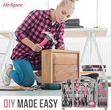 Hi-Spec 56pc Pink Home & Office DIY Tool Kit Set - Complete Hand Tools view 6