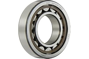 SKF NJ 208 ECP/C3 Cylindrical Roller Bearing, Single Row, Removable Inner Ring, Flanged, Straight Bore, High Capacity, C3 Cle
