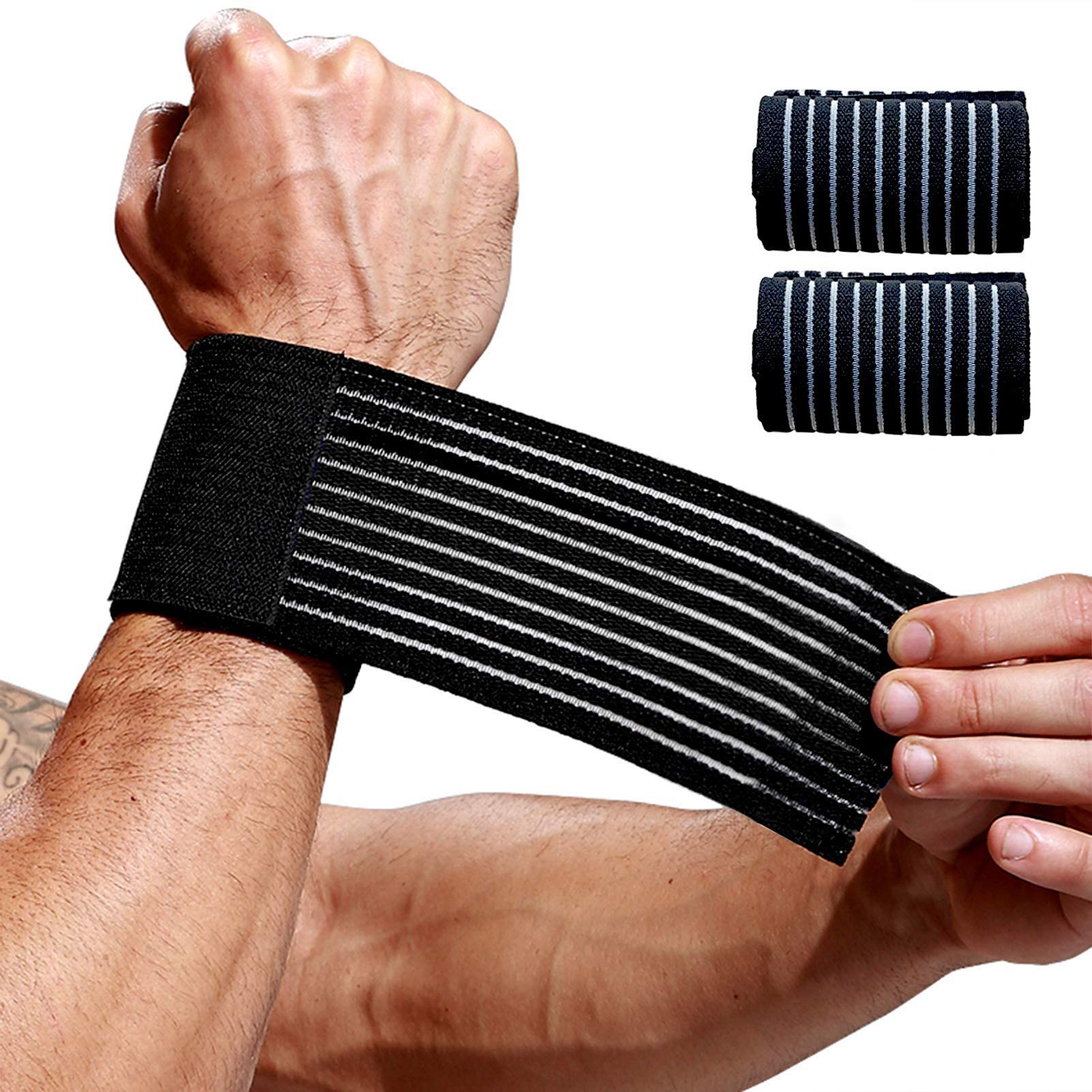 2 Pack Wrist Wraps for Working Out,Arthritis Hand,Carpal Tunnel,Support Bands for Men & Women
