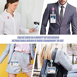 Retractable Badge Reel Clip, Badge Holder with