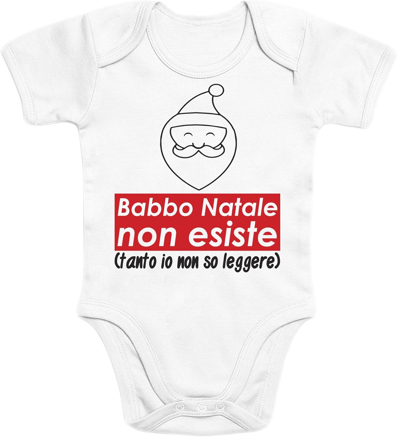 Babbo Natale Esiste Testo.Image Body Bimbo Bimba Neonato Babbo Natale Non Esiste Tanto Io Non So Leggere Eventi Regalo Nascita Infanzia By Amazon It Abbigliamento