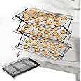 3-Tier Collapsible Cooling Rack For Baking - Expandable & Foldable Cookie Cooling Wire Rack - Baking Rack - Foldable Cooling Rack For Baking Supplies - Premium Quality & Sturdy Legs