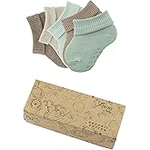 BROSS Unisex Baby Socks&Organic Cotton Baby Socks&Baby Girl Socks&Baby Boys Socks 5 pair socks& Newborn&Infant&Toddler