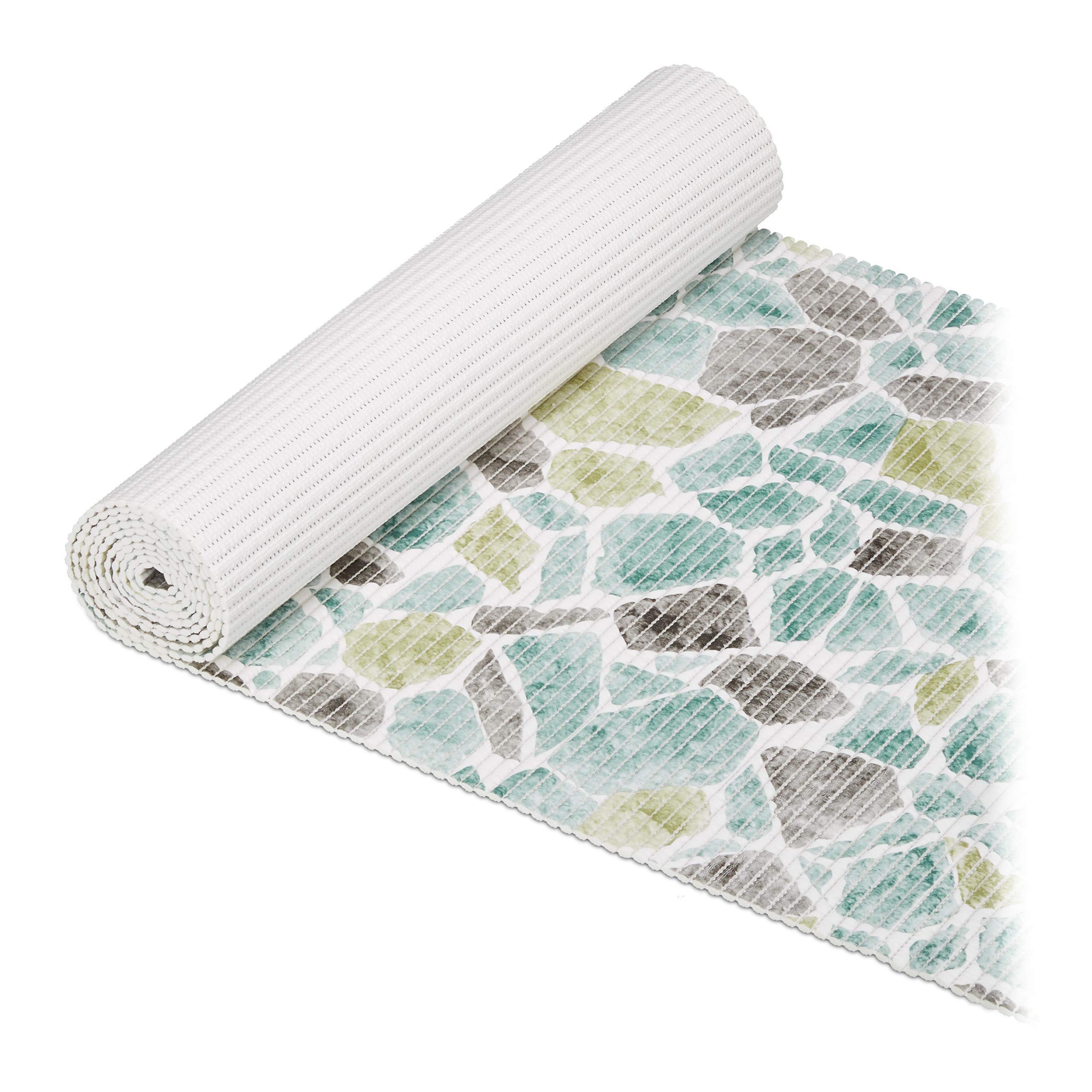 Relaxdays Soft Foam Mat, Cut to Size, Bath, Sauna, Pool, Anti-Slip, Yard Goods, Several Sizes, 300 cm, Blue/White