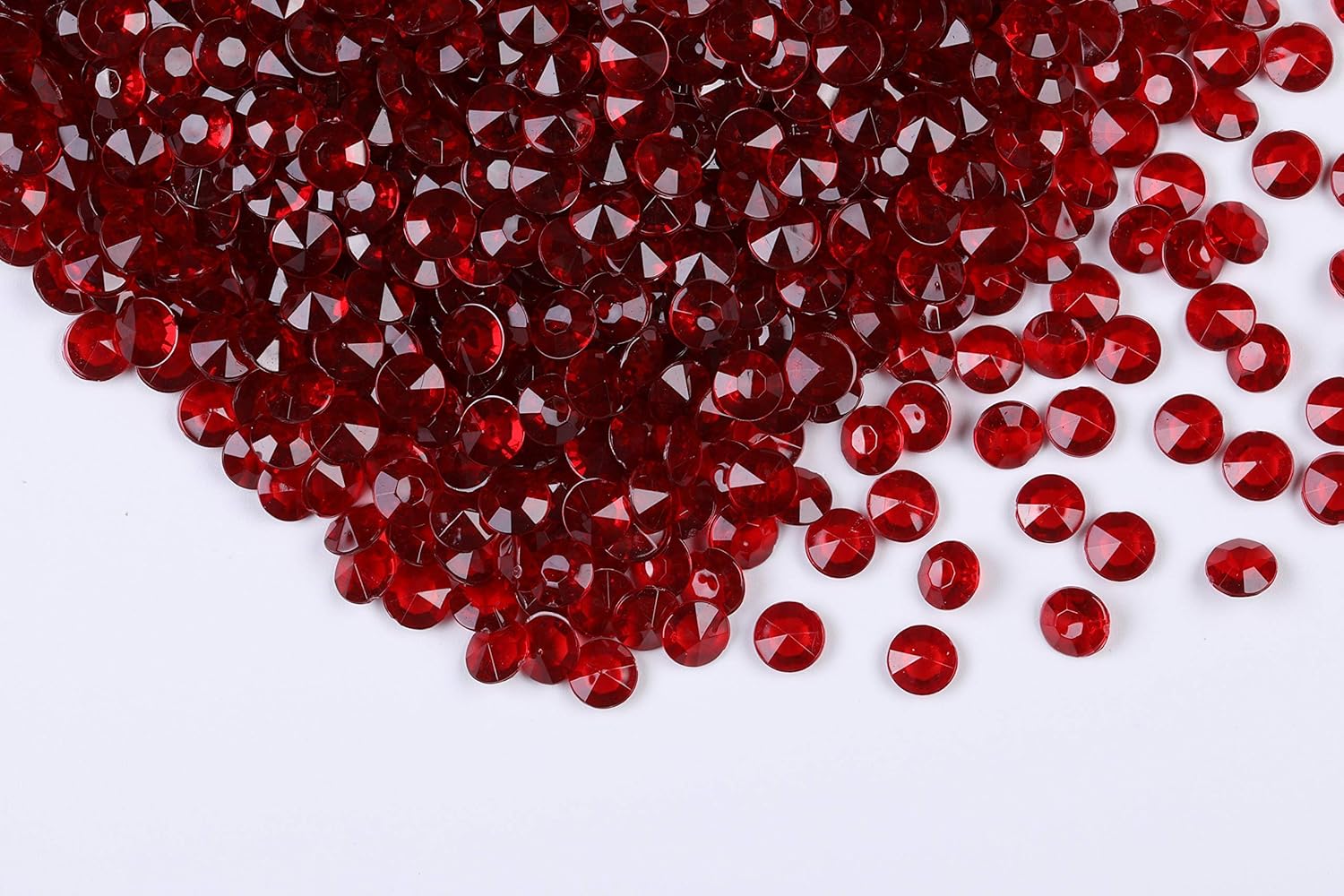 Vase Fillers - 1000pcs/ Pack Wedding Table Acrylic Diamond Scatter Crystals Confetti Acrylic Gems Vase Fillers Rhinestones for Wedding, Bridal Shower, Vase Beads Decorations (12mm, Burgundy)