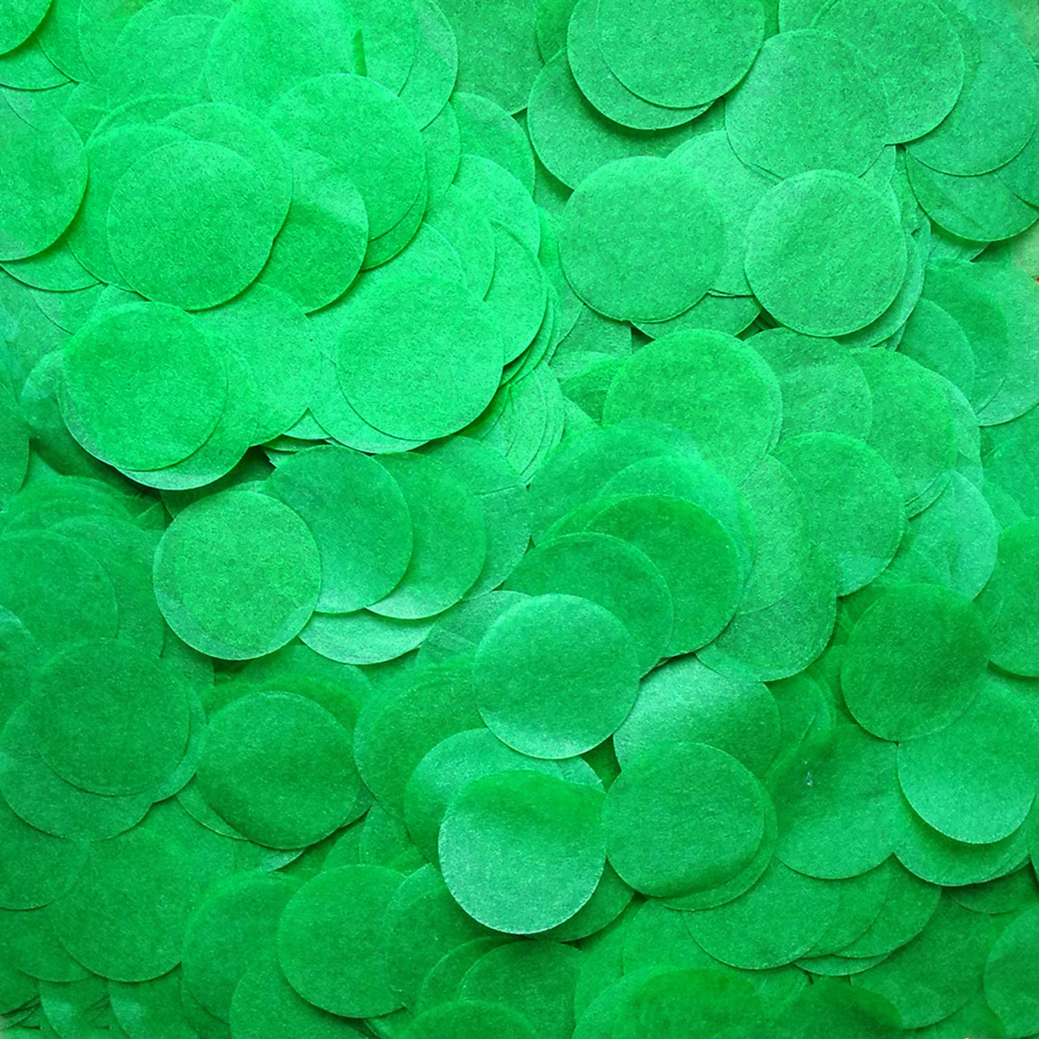 Green Confetti 1inch Tissue Paper Confetti 1.76 oz Circle Confetti for Filled Balloons or Table Party Decoration
