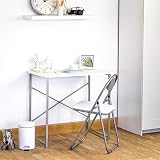 Harbour Housewares Padded Folding Chair White 6 Pack Metal Frame 114kg view 7