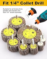 SHITIME 8 Pcs Flap Wheel Sander Set, 1/4" Shank