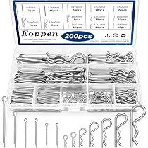 Boatsea 420Pcs Cotter Pin Assortment Kit R Clips Spring Retaining