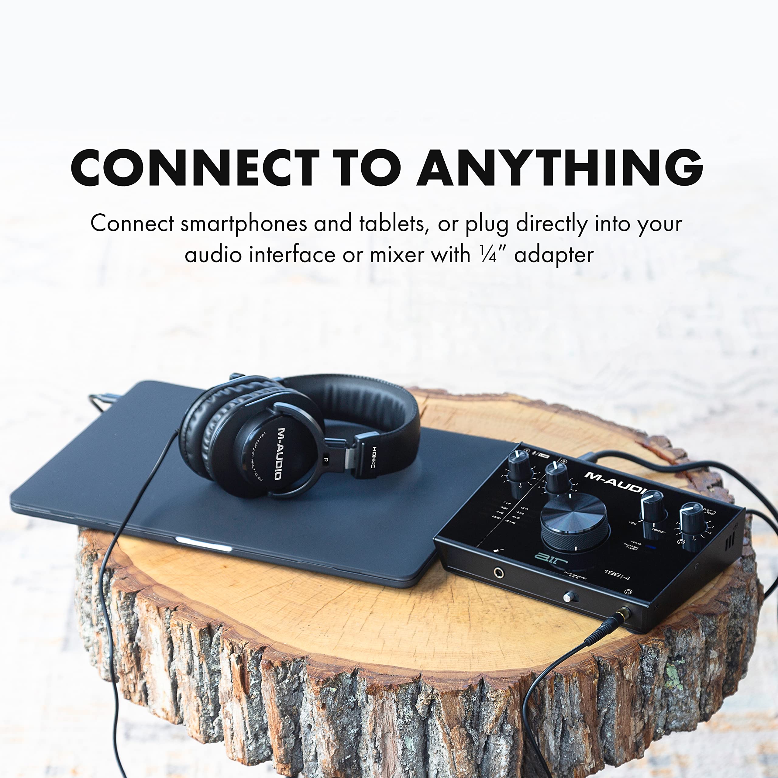 M-Audio HDH40 – Over Ear Studio Headphones with Closed Back Design, Flexible Headband and 2.7m Cable for Studio Monitoring, Podcasting and Recording - Black