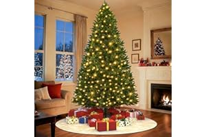 LEVELEVE Premium Pre-Lit 6FT Classic Artificial Holiday Christmas Tree w/1,000 Branch Tips,250 LED Lights for Home,Office,Party Decoration
