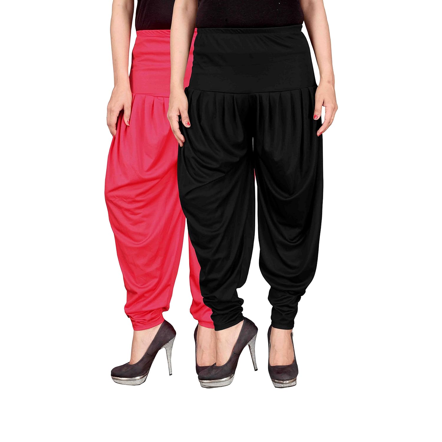 culture the dignity women's lycra dhoti patiala salwar harem pants combo pack of 2_ctd_b_freesize