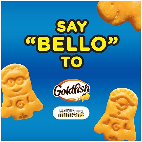 GOLDFISH MINIONS SHAPED CHEDDAR CRACKERS, 6.6 OZ BAG