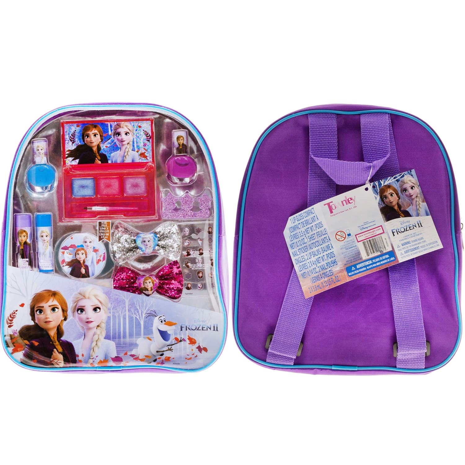 pic Backpack Frozen 2 Makeup Set townley girl no drama llama makeup filled backpack set with 37 pieces including lip gloss lip balm nail polish nail stickers hair bows flip up