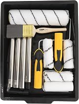 Coral 10505 Easy Coater Paint Roller Brush Set with Extension Pole 10 Piece