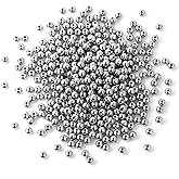 Stainless Steel Beads Bulk [4mm/400PCS] Round Metal Spacer Beads Bulk for Jewelry Making