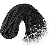 100 Pack Bulk Black Lanyards for ID Badges Durable Neck Lanyards with Metal Swivel J-Hook Comfortable for Events, Employees, Schools, Cruises, Name Tag ID Holder