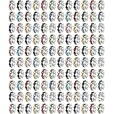 120Pcs Rondelle Spacer Beads, BetterJonny 12mm Multicolor Wave Space Beads Rhinestone Beads Crystal Beads for Beadable Pens DIY Bracelet Jewelry Making Craft Supplies