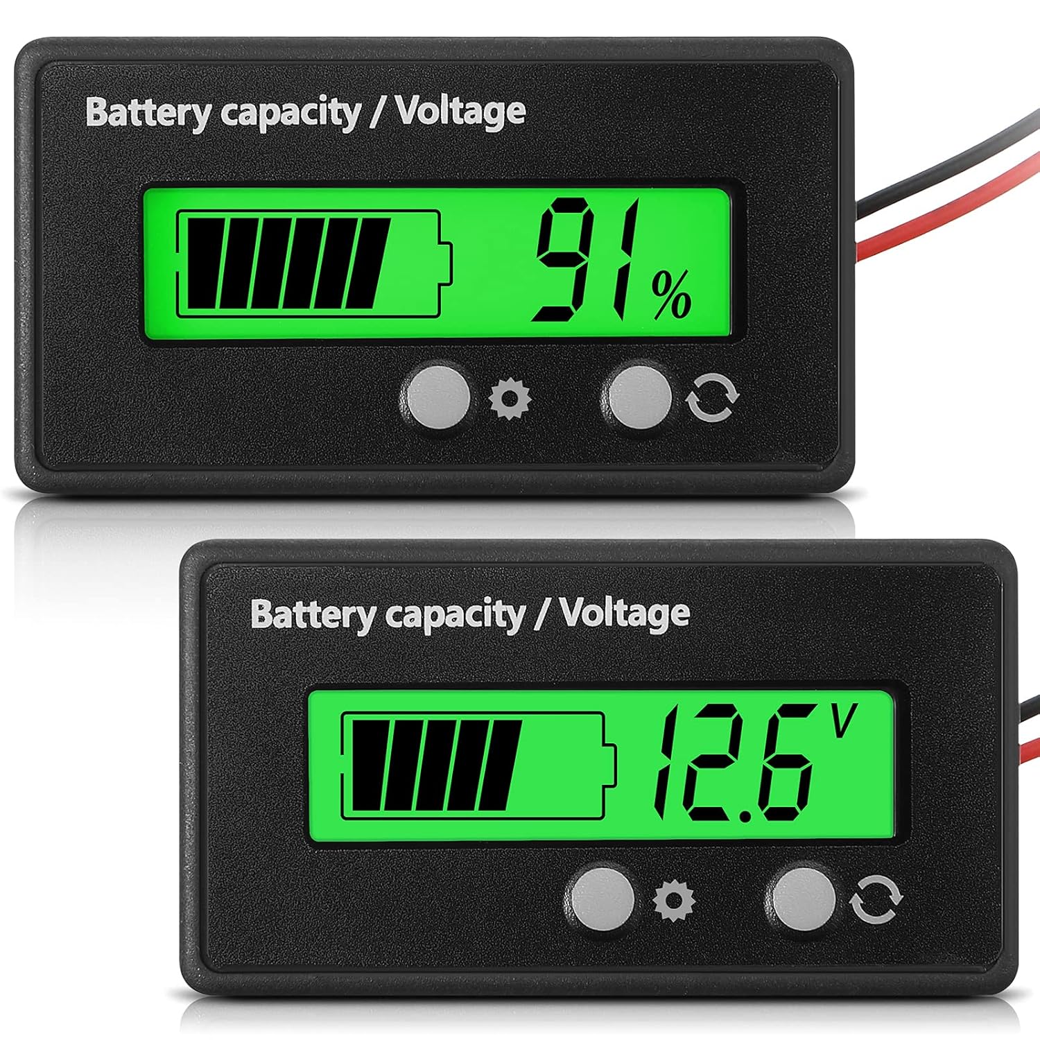 DC 12V 24V 36V 48V 60V 72V 84V Batterie Messgerät mit Alarm
