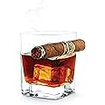Corkcicle Premium Cigar Glass, 9 oz – Glassware to Hold Your Drink and Cigar in One Hand with the Cigar Holder Glass – Double Old Fashioned Glass with Built-In Cigar Notch for Effortless Enjoyment