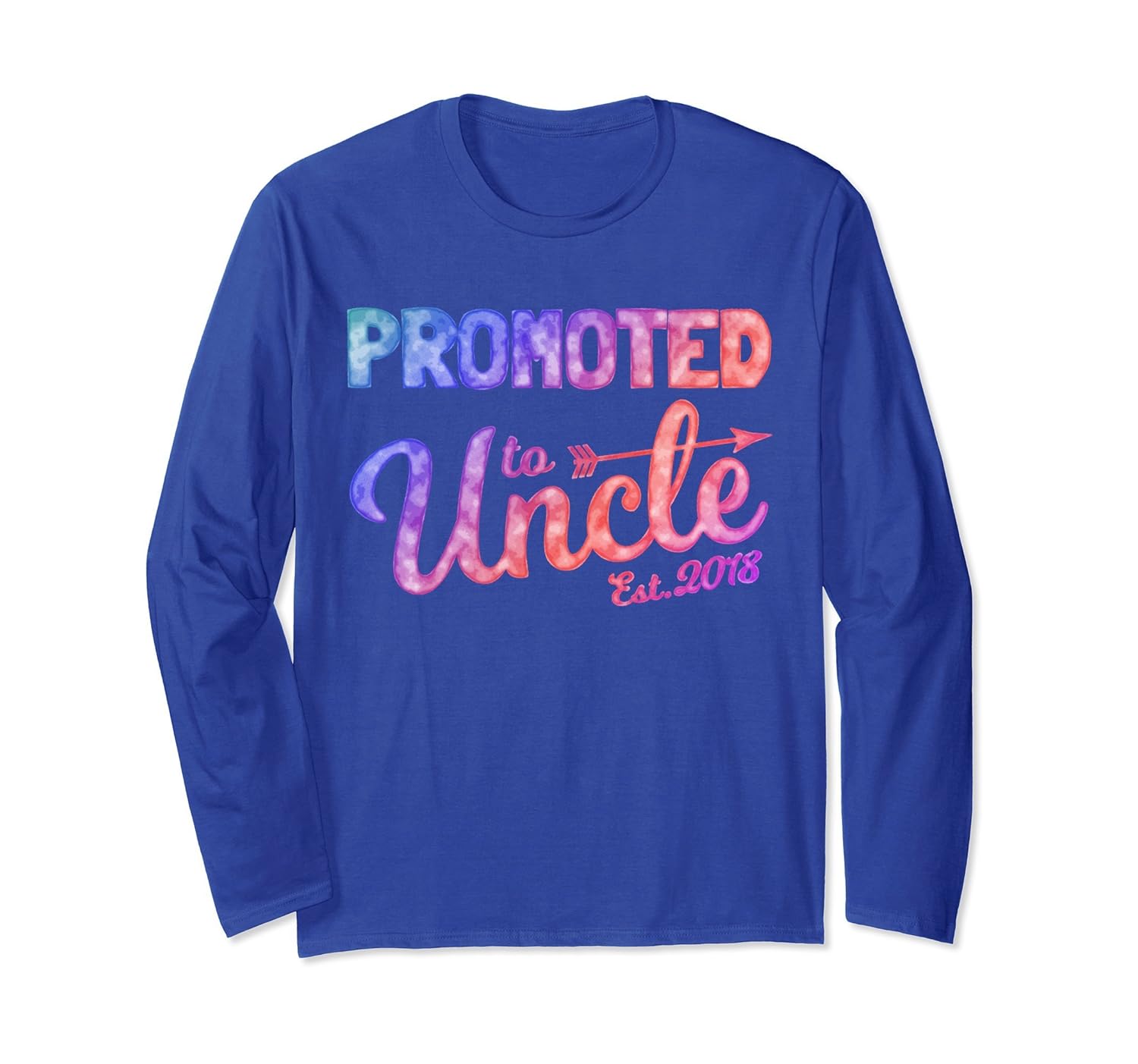 Promoted To Uncle Est 2018 Longsleeve Baby Announcement Gift-anz