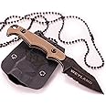 WEYLAND EDC Fixed Blade Tactical Neck Knife With Sheath - Small Fixed Blade Utility Knife, Boy Scout Carry knife for Everyday Carry and Hiking