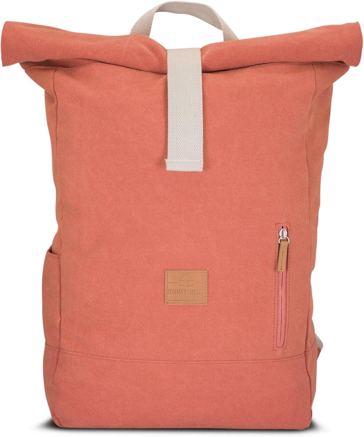 Johnny Urban Canvas Backpack Men & Women Red Roll Top Daypack, Large