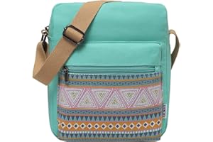 VASCHY Messenger Bag for Girls, Lightweight Canvas Crossbody Bag Purse for Teen Girls Women Fits Water Bottle
