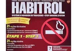 Habitrol Step 1 Nicotine Patches, Smoking Cessation Aid, 21 mg of Nicotine, 7 count