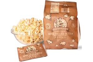 FARMER JON'S Farmer Jon’s Microwave Popcorn - Movie Theater Butter - Farm Fresh Gourmet Snacks Made at Home - Delicious Flavor, Safe Microwave Bags - Non-GMO, Gluten-Free Corn - Made in the USA - 12 Pack, 3.5 Oz