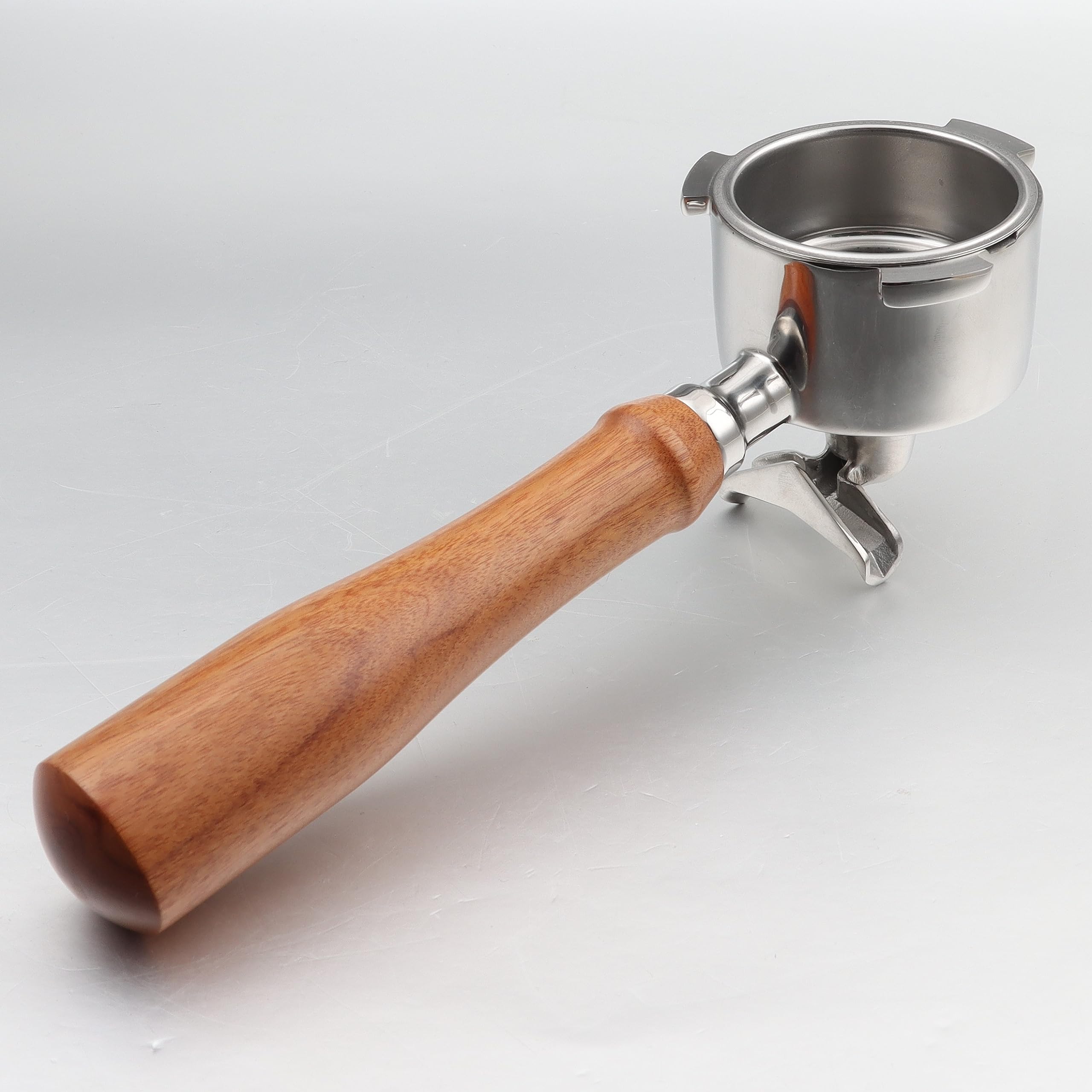 Photo 1 of (USED/FAIR) 51mm Portafilter 3 Ears with Double Spout Compatible for Delonghi Dedica EC680/EC685/EC785/EC820/EC850/EC860, Espresso Portafilter 51mm with Double Shot Capacity Cup Filter Basket and Wooden Handle