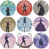 8 Pcs Diamond Painting Coasters Kits with Holder,Singer Diamond Art Coasters Set for Drinks Coffee Table, Gem Painting kit for Beginners Adults DIY Art Craft Gifts Home Decors (8pcs Singer)