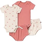 Modern Moments by Gerber unisex-baby 4-pack Short-sleeve Bodysuits & Shortie Set