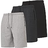 Ultra Performance 3 Pack Mens Shorts Casual Men's Athletic Short Workout Gym Shorts for Men with Zipper Pockets, Small - 5X