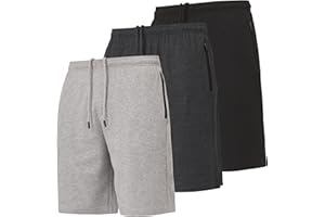 Ultra Performance 3 Pack Mens Shorts Casual Men's Athletic Short Workout Gym Shorts for Men with Zipper Pockets, Small - 5X